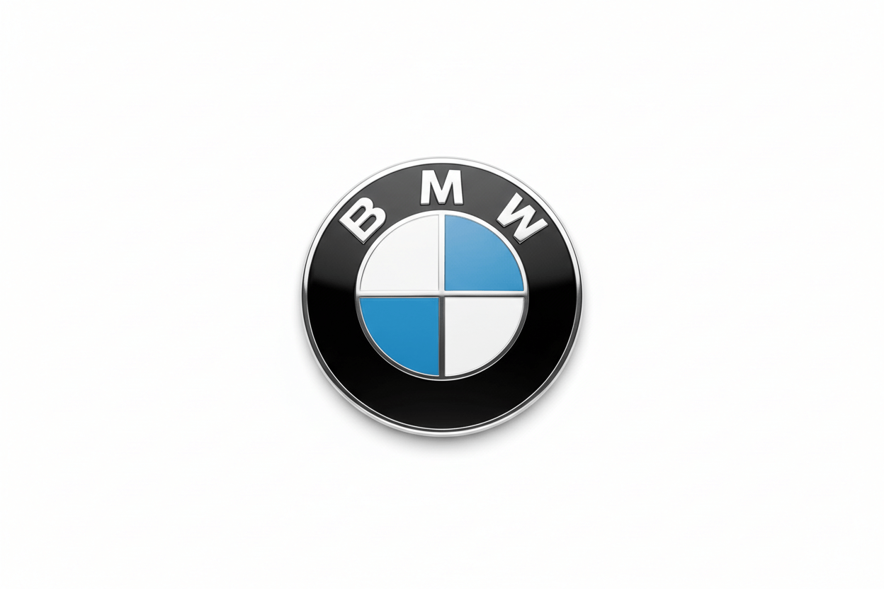 Emblema BMW cu logo-ul distinctiv, simbolizând calitatea și stilul marca BMW.