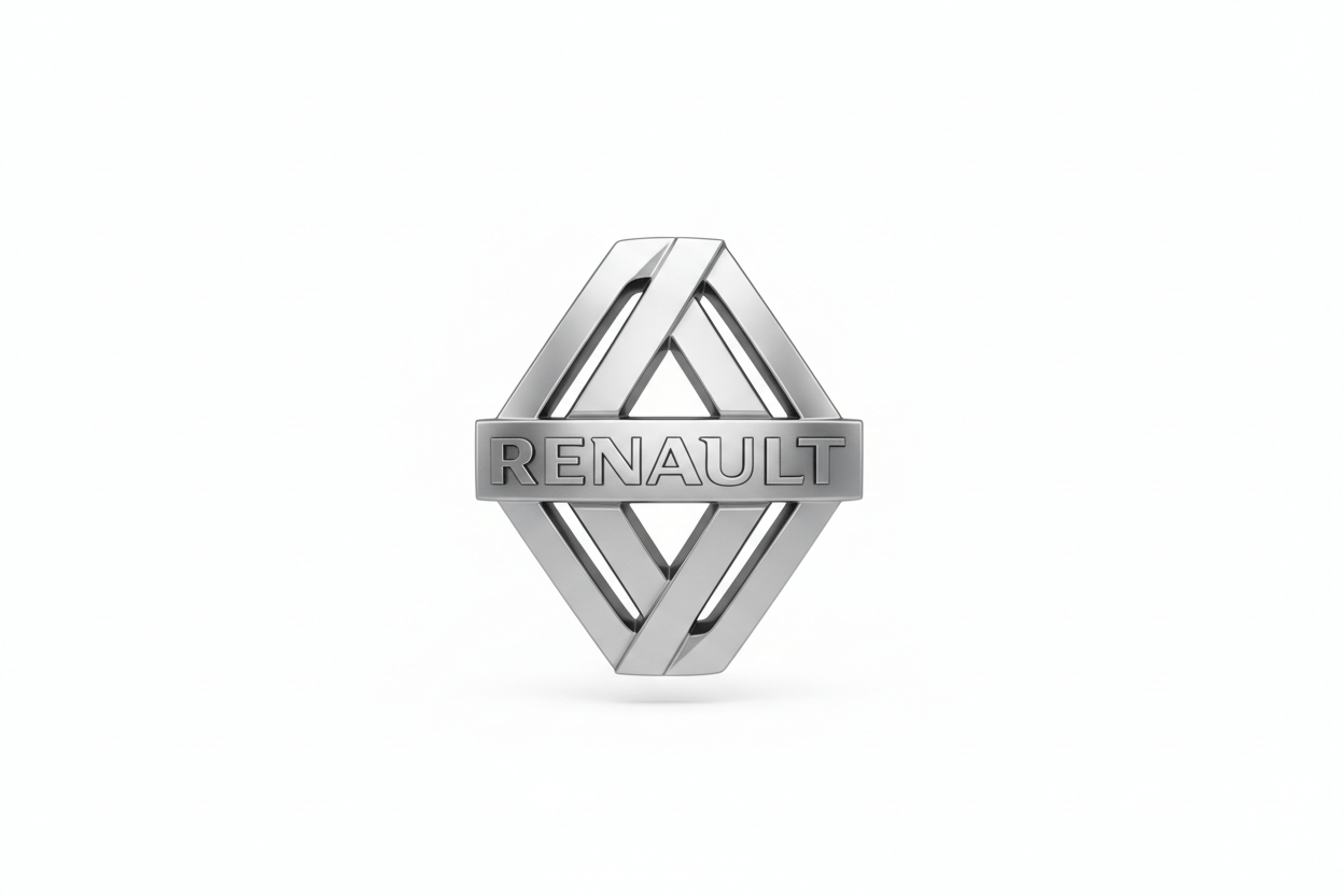 Emblema auto Renault, simbol iconic al brandului Renault, realizată cu detalii elegante.