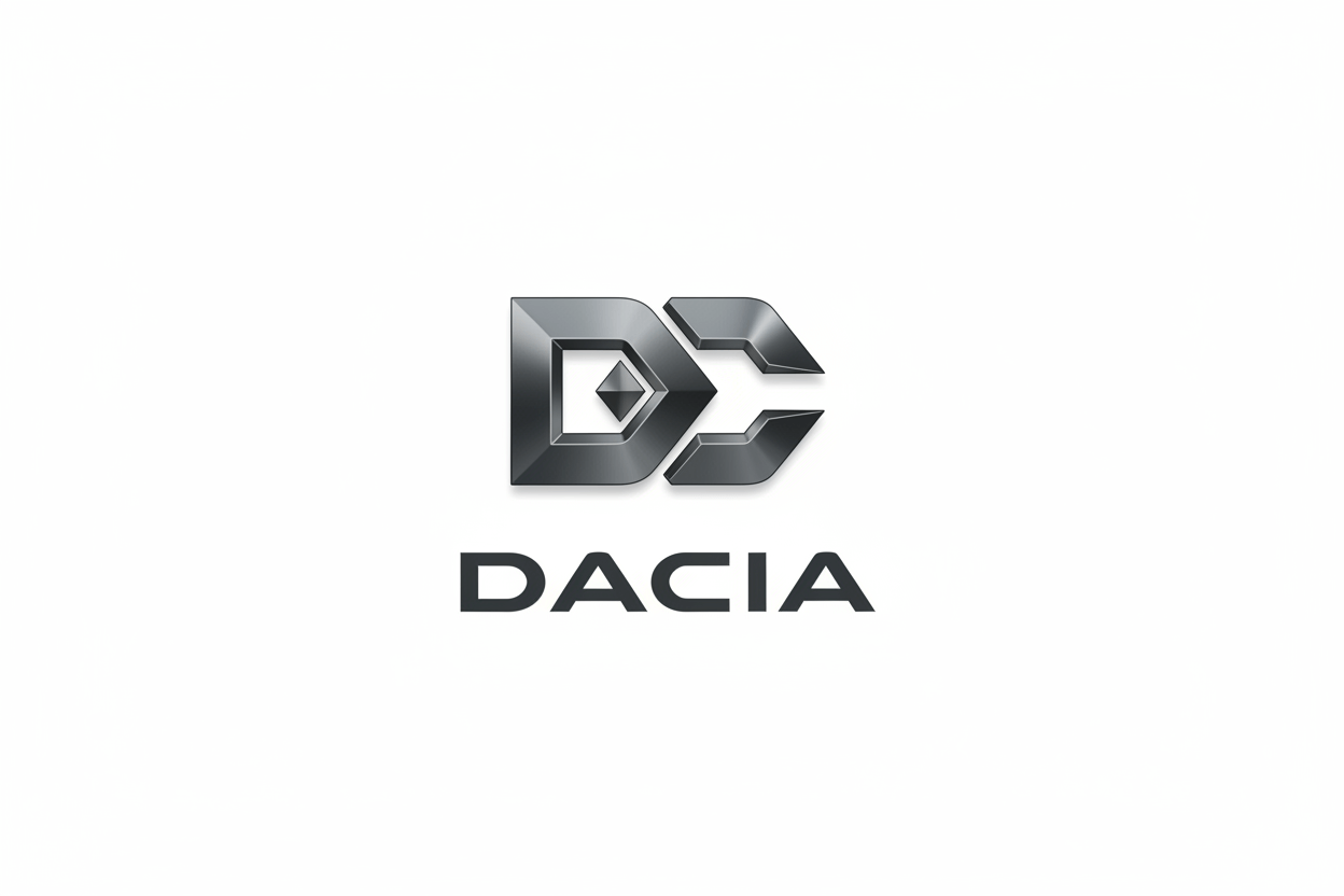 Logo Dacia, simbolul unei colecții de accesorii auto personalizate.