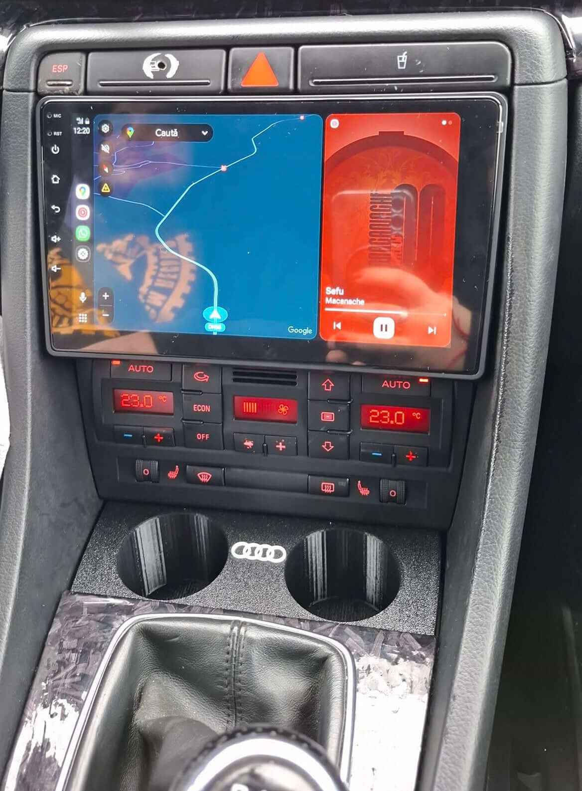 Suport de pahare Audi A4 B6 B7 2DIN