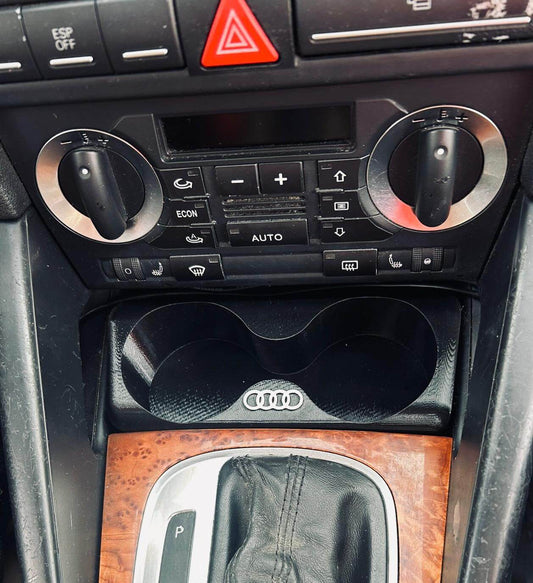 Suport Pahare Audi A3 8P – Imprimat 3D, Negru Lucios, Montaj Scrumiere OEM, Cu/ Fără Logo Audi - Auto - 3D