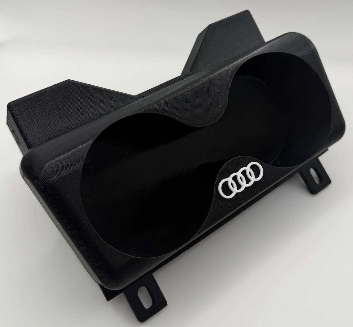 Suport Pahare Audi A3 8P – Imprimat 3D, Negru Lucios, Montaj Scrumiere OEM, Cu/ Fără Logo Audi - Auto - 3D