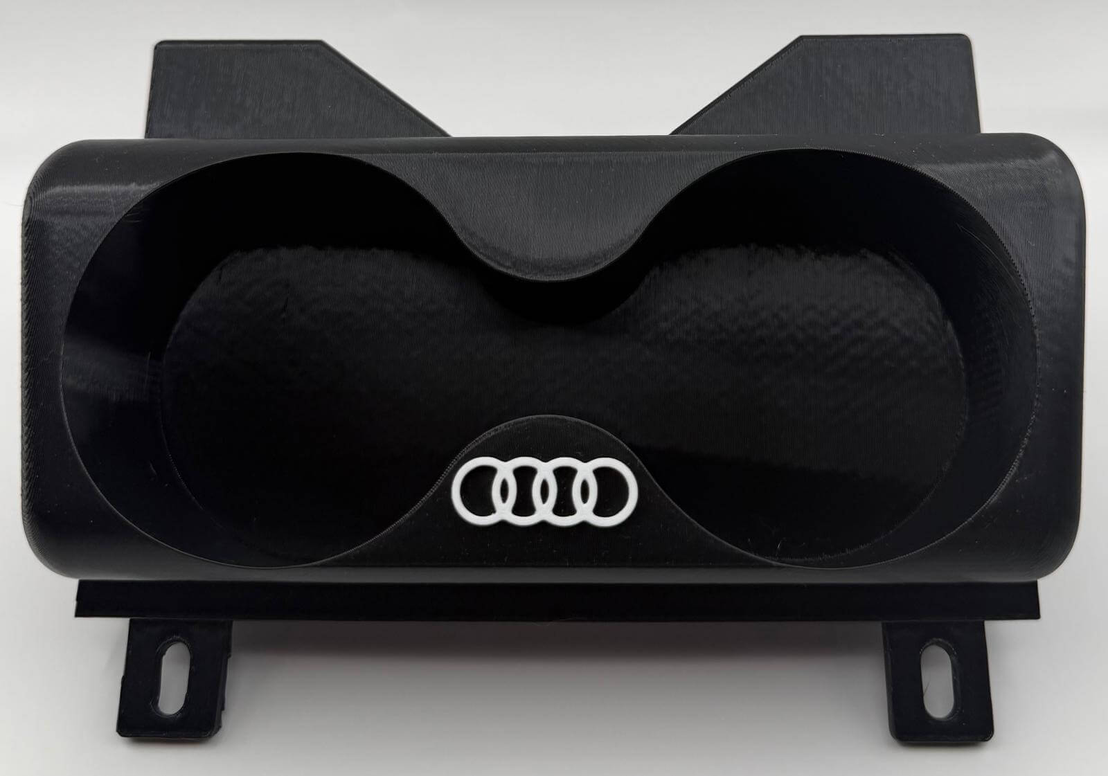Suport Pahare Audi A3 8P – Imprimat 3D, Negru Lucios, Montaj Scrumiere OEM, Cu/ Fără Logo Audi - Auto - 3D