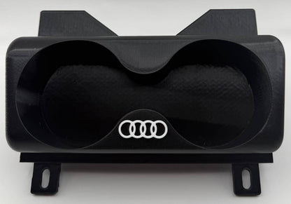 Suport Pahare Audi A3 8P – Imprimat 3D, Negru Lucios, Montaj Scrumiere OEM, Cu/ Fără Logo Audi - Auto - 3D
