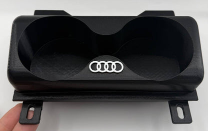 Suport Pahare Audi A3 8P – Imprimat 3D, Negru Lucios, Montaj Scrumiere OEM, Cu/ Fără Logo Audi - Auto - 3D