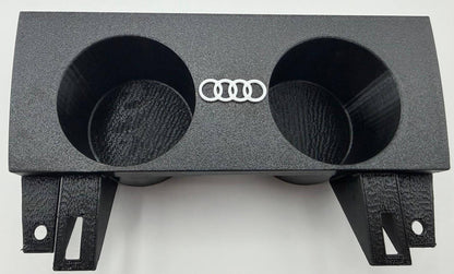 Suport Pahare Audi A4 B6/B7 1DIN/2DIN – Imprimat 3D, Efect Carbon / Negru Texturat, Logo Audi – Montaj Scrumiere OEM - Auto - 3D