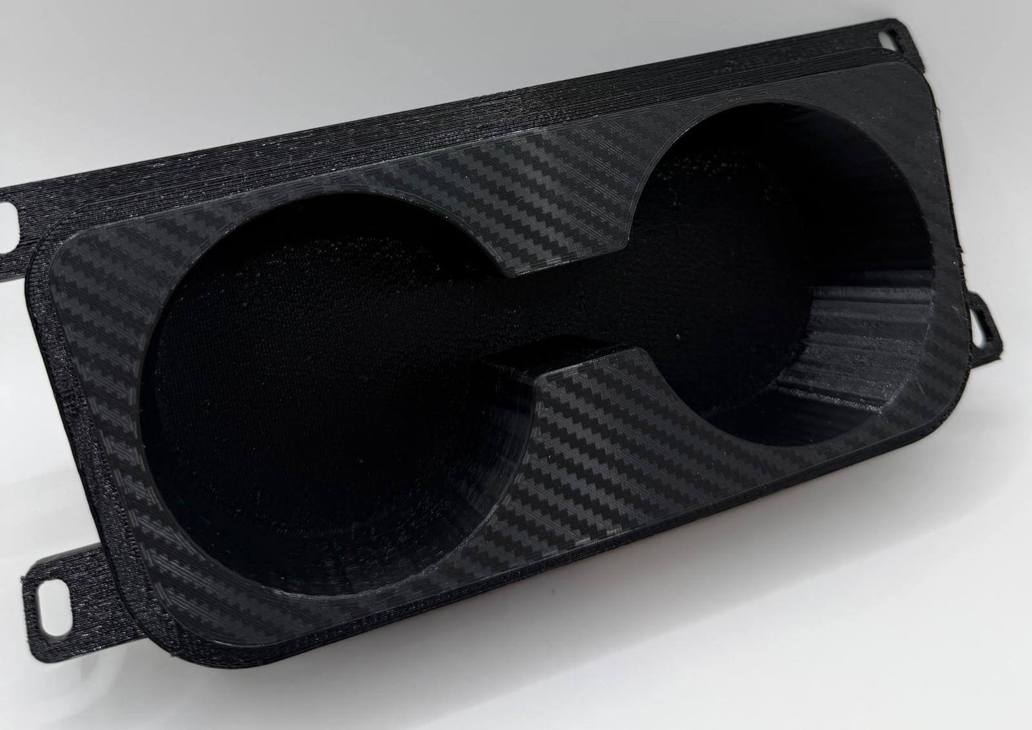 Suport Pahare BMW E90/E91/E92/E93 – Montaj în Locul Scrumierei, Negru Texturat sau Efect Carbon, Cu/Sau Fără Gaura Brichetă - Auto - 3D