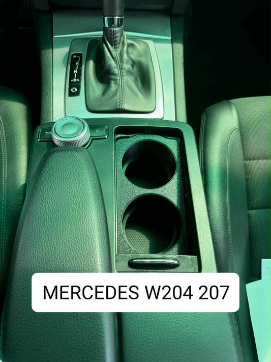 Suport Pahare Mercedes W204 / W207 – Imprimat 3D, Negru Texturat, Montaj Consolă Centrală - Auto - 3D