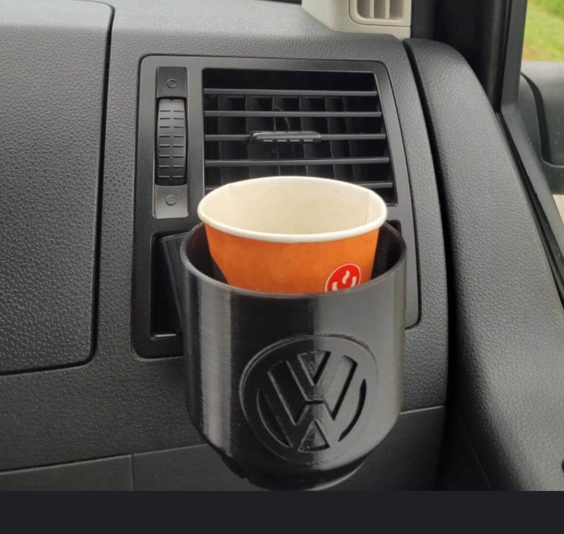 Suport Pahare VW Transporter T5 – Montaj Canal Sub Grile Laterale, Gaură Încăpătoare, Logo VW, Material Calitativ - Auto - 3D