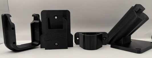 Suport perete pentru scule și baterii Milwaukee M18 & M12 – Organizare profesională - Auto - 3D